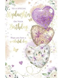 Stepdaughter Birthday Card. 23x15cm