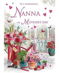 To A Wonderful Nanna On Mother's Day . 23x15cm  (9x6 Inches)