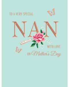 To A Very Special Nan Mother's Day Card 19x13cm