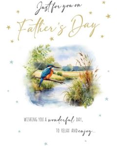 Father's Day Card. Bird On Branch. 23x15cm