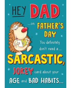 Father's Day Card For Dad. Humour Design. 23x15cm