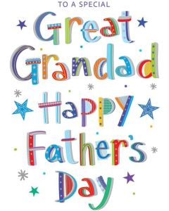 Great Grandad Father's Day Card. Modern Design. 19x13cm
