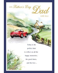Father's Day Card For Dad. With Love. 23x15cm