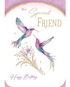 To A Special Friend Birthday Card. 23x15cm (9x6 Inches)