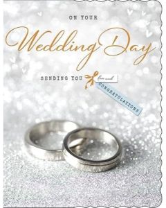 Wedding Day Card. Congratulations. 19x13m