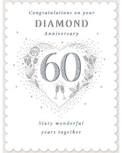 On Your Diamond Anniversary Card. 19x13cm