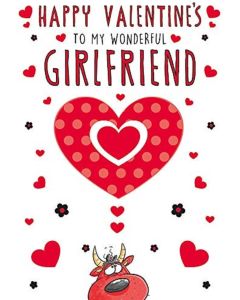 Humour Valentine's Card Girlfriend - 9 x 6 inches (23x15cm)