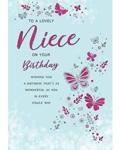 To A Lovely Niece On Your Birthday Card. 23x15cm