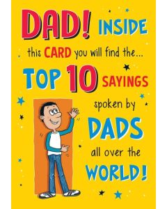 Father's Day Card For Dad. Humour Design. 23x15cm