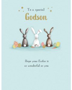 To A Special Godson Happy Easter Card. 19x13cm (8x6 Inches)