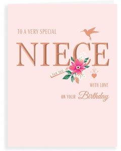 Niece Birthday Card. 19x13cm (8x6 Inches)