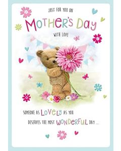 Just For You On Mother's Day Card. 23x15cm (9x6 Inches)