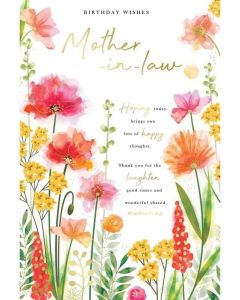 Mother-in-Law Birthday Card. 23x15cm