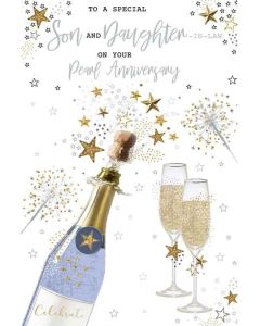 Son and Daughter-in-law On Your Perl Anniversary Card. 23x15ccm