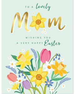 To A Lovely Mom Easter Card. 19x13cm