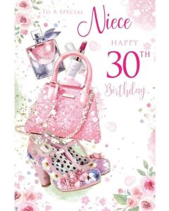 Niece 30th Birthday Card. 23x15cm