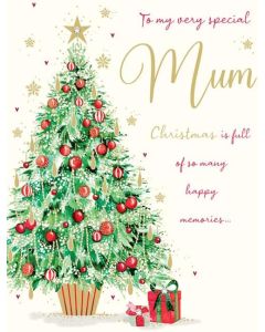 Mum Christmas Card. 9x6 Inches (23x15cm)
