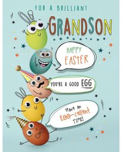 For A Brilliant Grandson Easter Card. 19x13cm