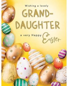 Wishing A Lovely Granddaughter A Very Happy Easter Card. 19x13cm