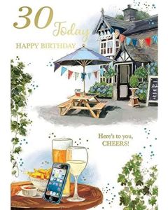 30th Birthday Card For Male. 19x13cm