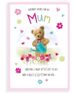 Birthday Wishes For My Mum Card. 23x15cm