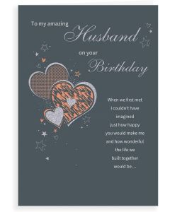 Amazing Husband Birthday Card. 23x15cm (9x6 Inches)