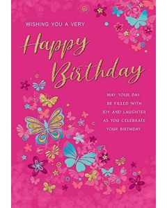 Open Female Birthday Card. 23x15cm (9x6 Inches)
