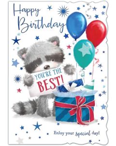 Happy Birthday You're The Best. Open Birthday Card For Male. 19x13cm
