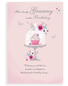 For A Lovely Granny Birthday Card. 23x15cm