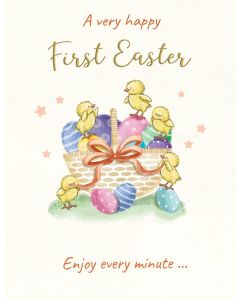 A very Happy First (1st) Easter Card. 19x13cm