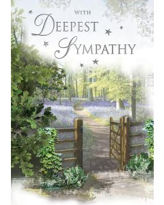 With Deepest Sympathy Card. 23x15 cm (9x6 Inches)