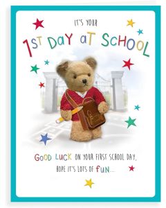 1st Day At School Card. First Day School. Size 19x13 (8x6 Inches)