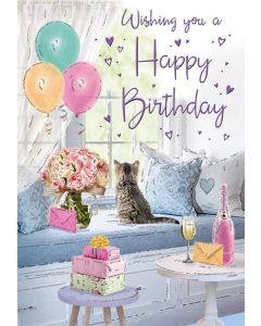 Happy Birthday Card For Female. 23x15cm