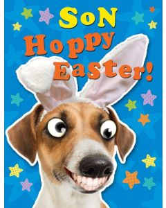 Son Hoppy Easter Card. 19x13cm