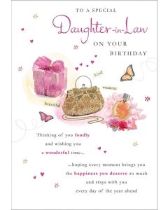 Daughter-in-law Birthday Card. 23x15cm (9x6 Inches)