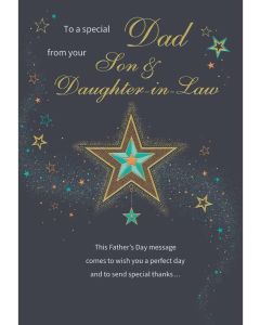 To A Special Dad From Your Son & Daughter-in-Law Father's Day Card. 23x15cm