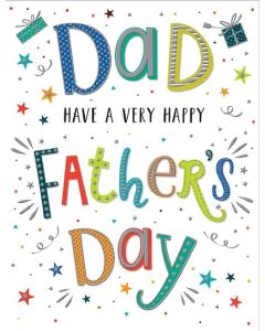 Father's Day Card - Dad Have A Very Happy Father's Day 19x13cm