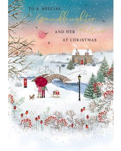 Granddaughter Christmas Card. 9x6 Inches (23x15cm)