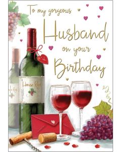 Birthday Card Husband - 9 x 6 inches (23x15cm)