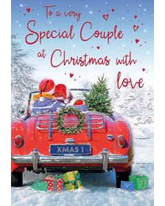 To A Special Couple At Christmas With Love Card. 23 x 15cm