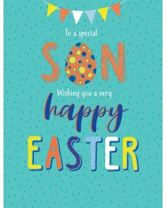 To A Special Son Easter Card. 19x13cm