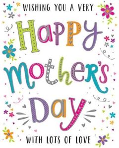 Dazzles Mother's Day Card For Mum/Mother/Mam. Size 19x13cm (8x6 Inches)