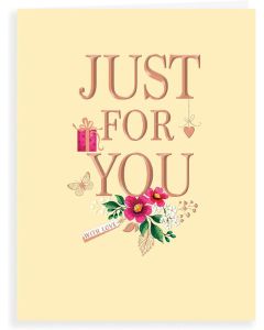 Female Just For You Birthday Card. 19x13cm