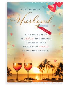 Husband  Birthday Card. 23x15cm