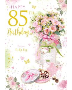 85th Birthday Card For Female. 19x13cm
