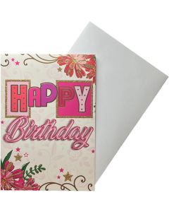 Open Female Birthday Card. 19x13cm