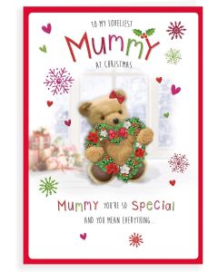 Mummy Christmas Card. 23x15cm (9x6 Inches)