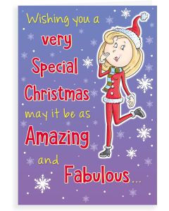 Humour Christmas Card Open - 7 x 5 inches