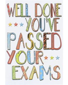 Well Done You've Passed Your Exams Greetings Card 19x13 cm Enjoy Celebrating Your Success