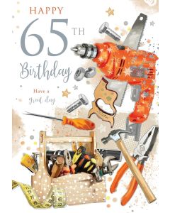 65th Birthday Card For Male. 19x13cm